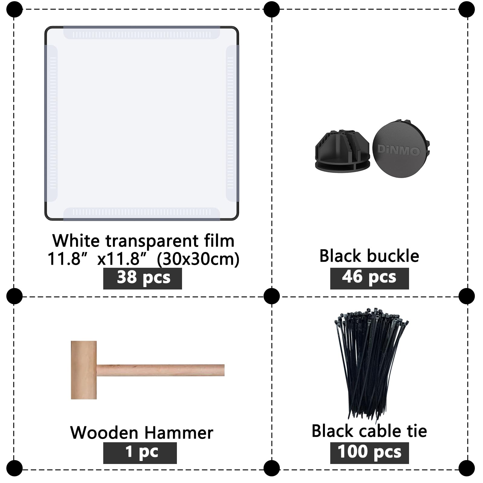 DINMO cable ties provide stable assembly for secure playpen.