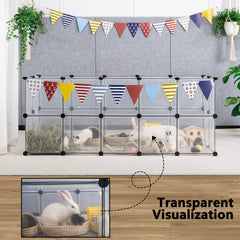 DINMO guinea pig cages large space supports multiple small pets.
