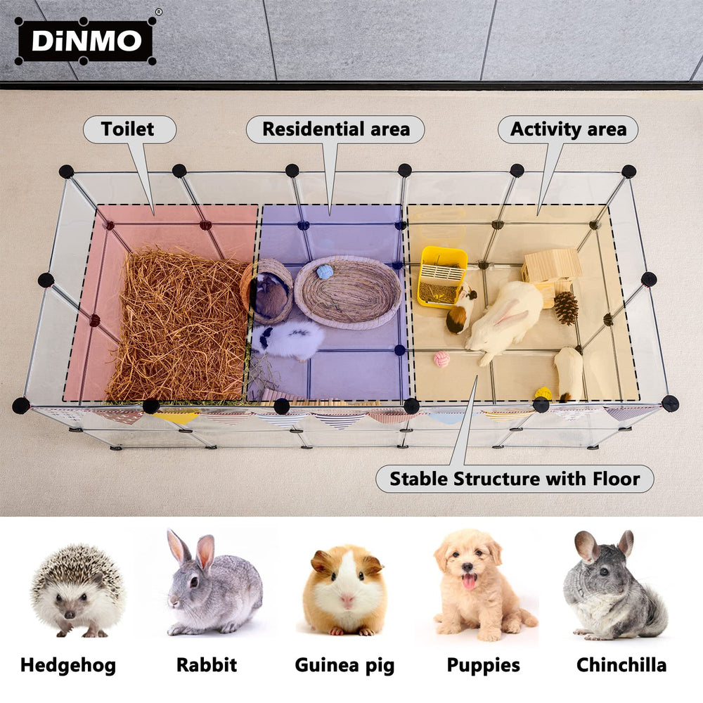 DINMO guinea pig cages transparent panel lets you monitor from above.