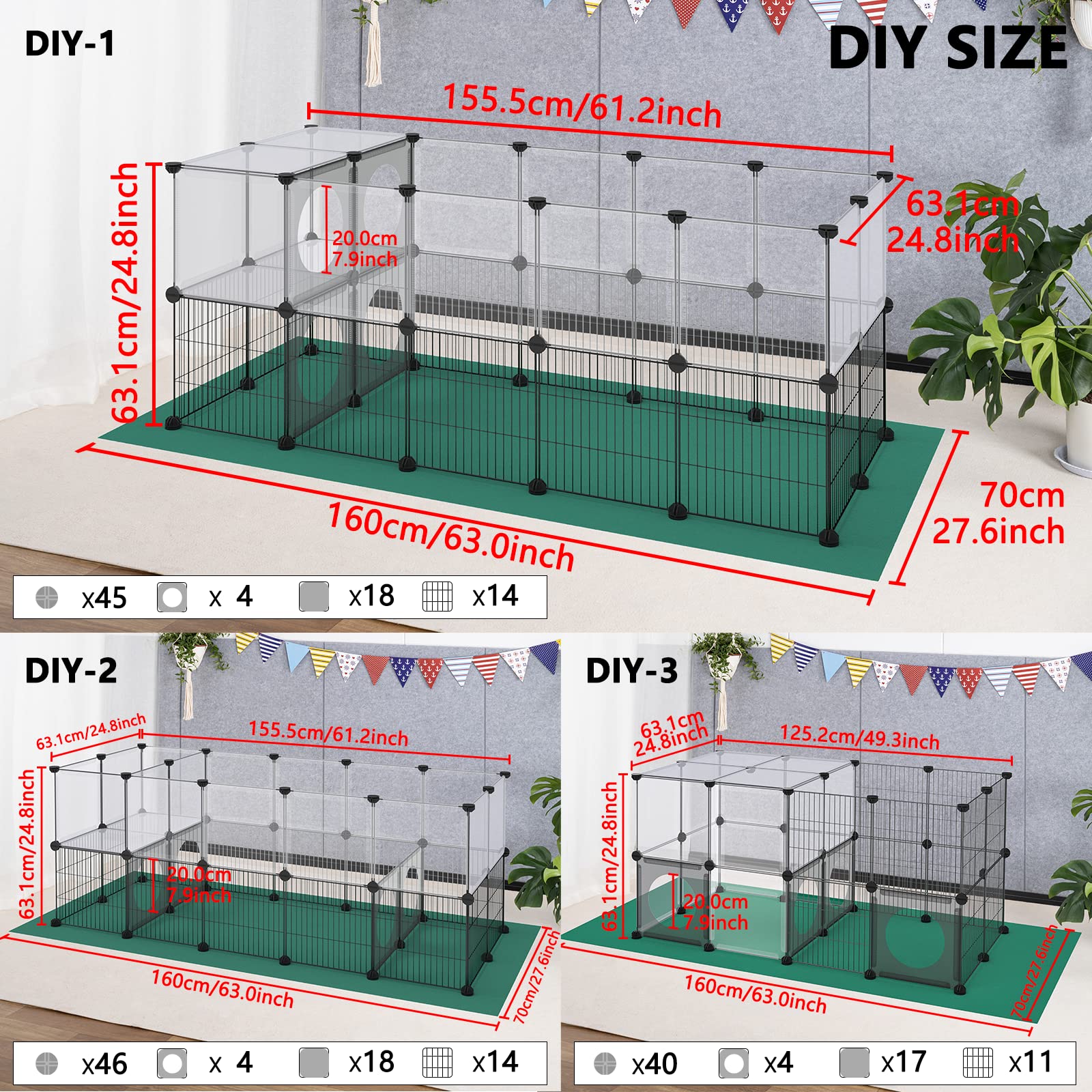 DINMO doors and partitions let you zone areas for rest and play.
