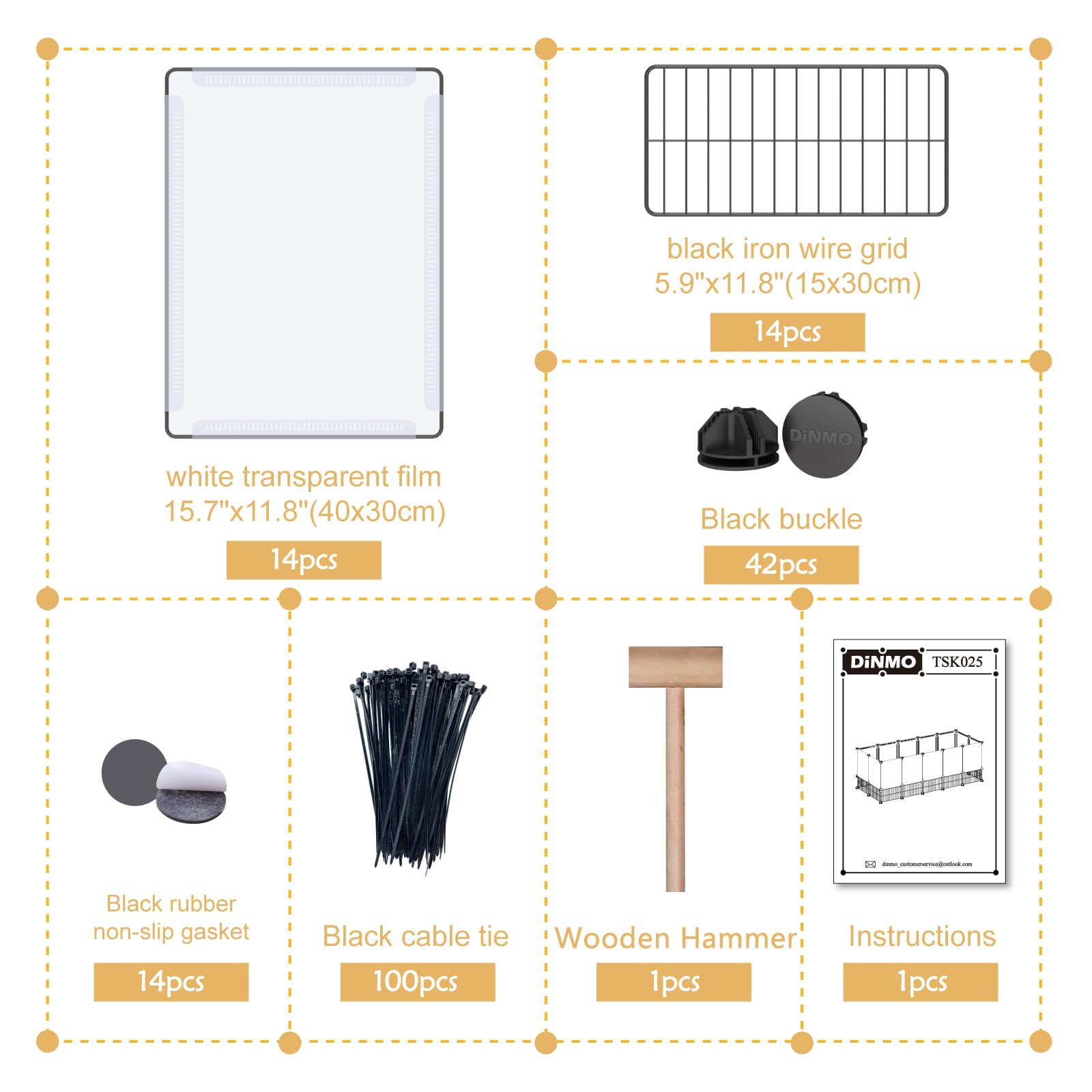 DINMO rabbit playpen cable ties reinforce stronger, secure panels