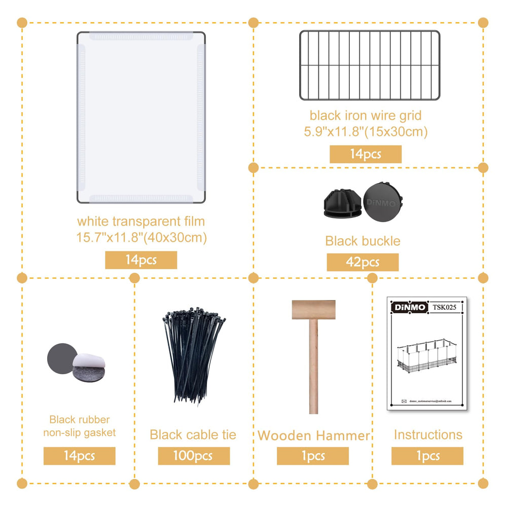 DINMO rabbit playpen cable ties reinforce stronger, secure panels