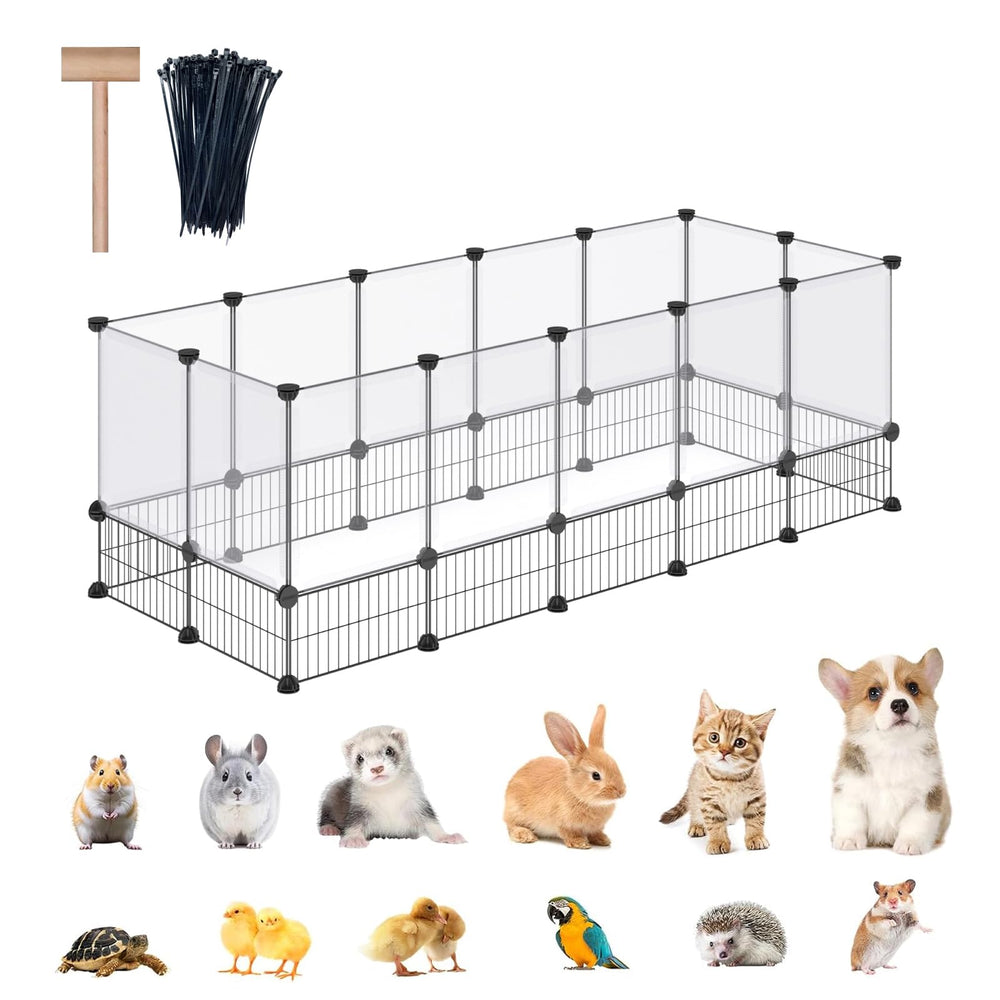 DINMO rabbit playpen iron-bottom design boosts chew resistance and stable setup