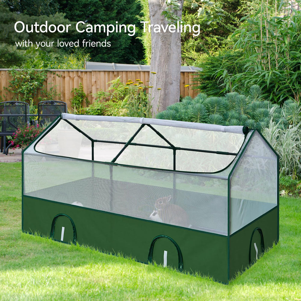 DINMO playpen inside view with spacious layout for guinea pig playtime safety.