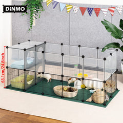 DINMO playpen visualization panel shows clear visibility for interaction with pets.