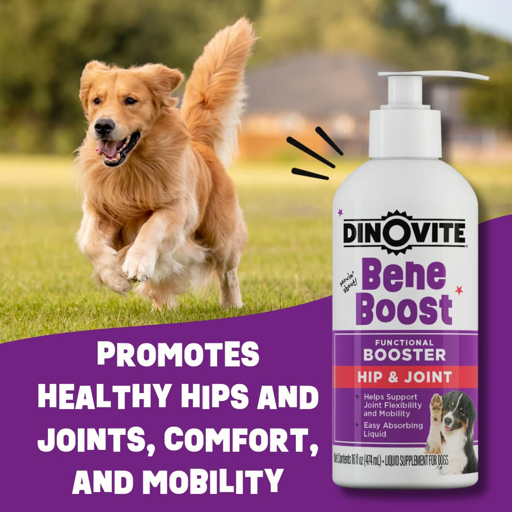 Dinovite BeneBoost measuring-spoon for simple dosing.