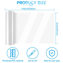 DINSUMRUG clear door protector blends with décor and prevents marks