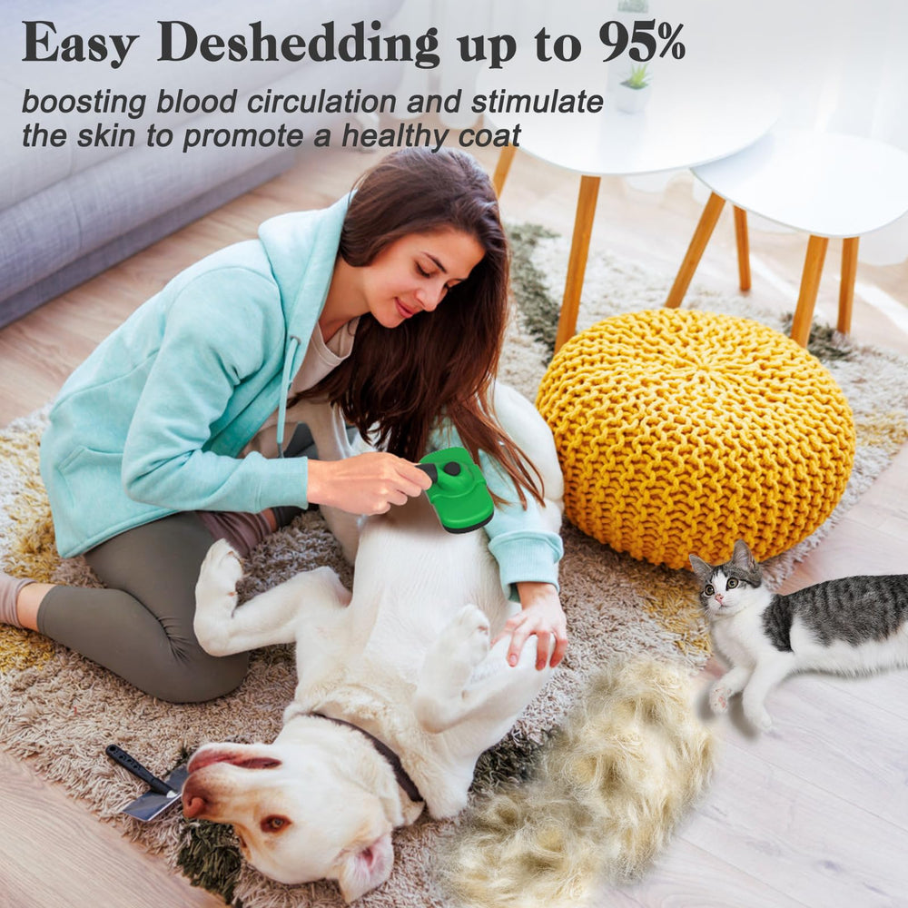 Dipoo ergonomic TPR handle provides comfortable grip during grooming.