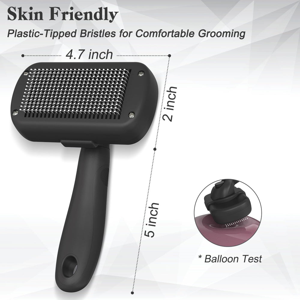 Dipoo ergonomic handle with rubber grip for easy, fatigue-free grooming.