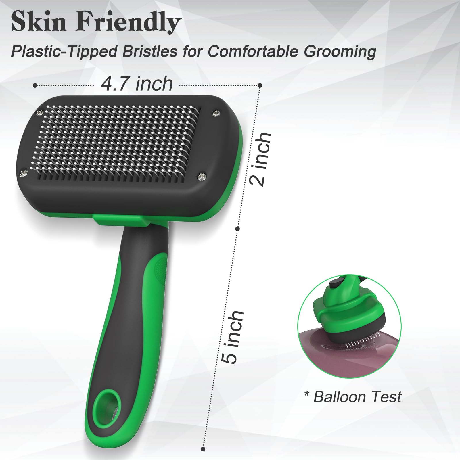 Dipoo durable stainless steel core with rubber handle for long-lasting deshedding.