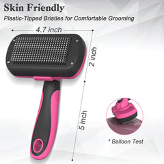 Dipoo sturdy stainless steel brush emphasizes durability for daily pet grooming.