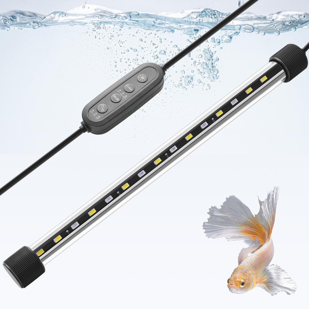 Dirvin 11in LED aquarium light front view showing slim profile for versatile tanks.