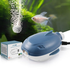 Dirvin 2W Silent air pump front view with whale design for quiet tank aeration.