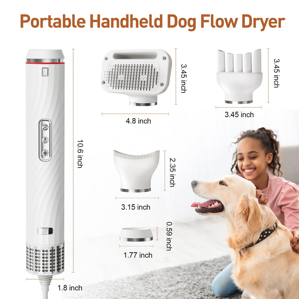 Discala dog dryer cold-hot mode helps prevent overheating during sessions.