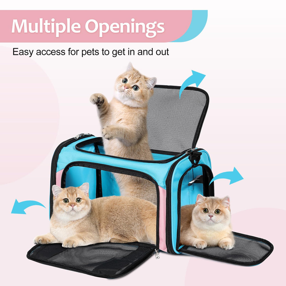 Discala inner-belt-and-zippers ensure pet stays safely inside during transit