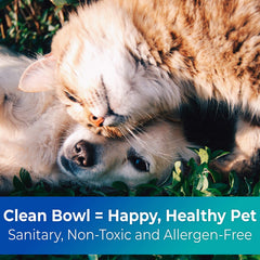 Disco Pets biodegradable wheatstalk bowls highlight eco-friendly material.