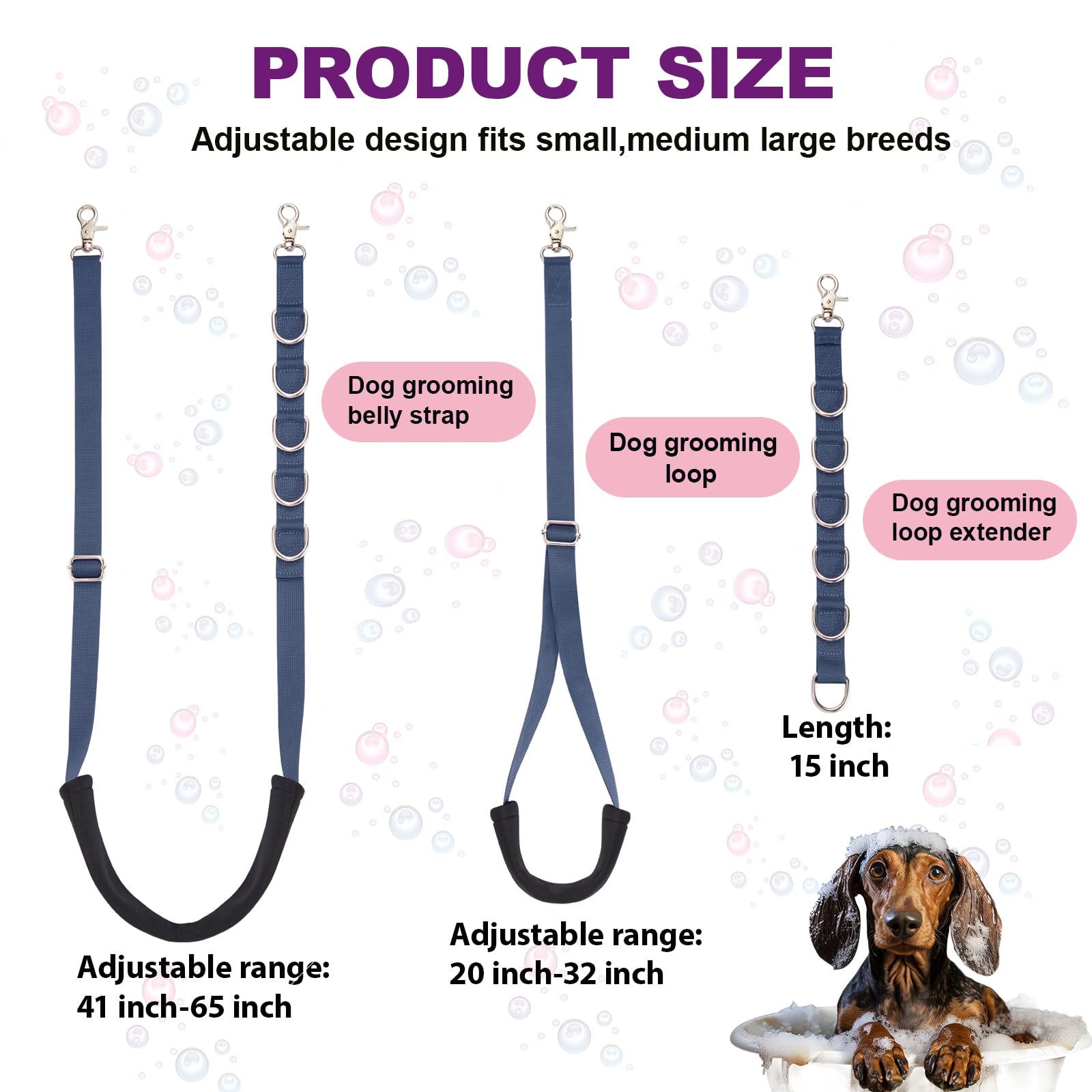 DISCPETSEC six-D-rings extension enables flexible grooming configurations