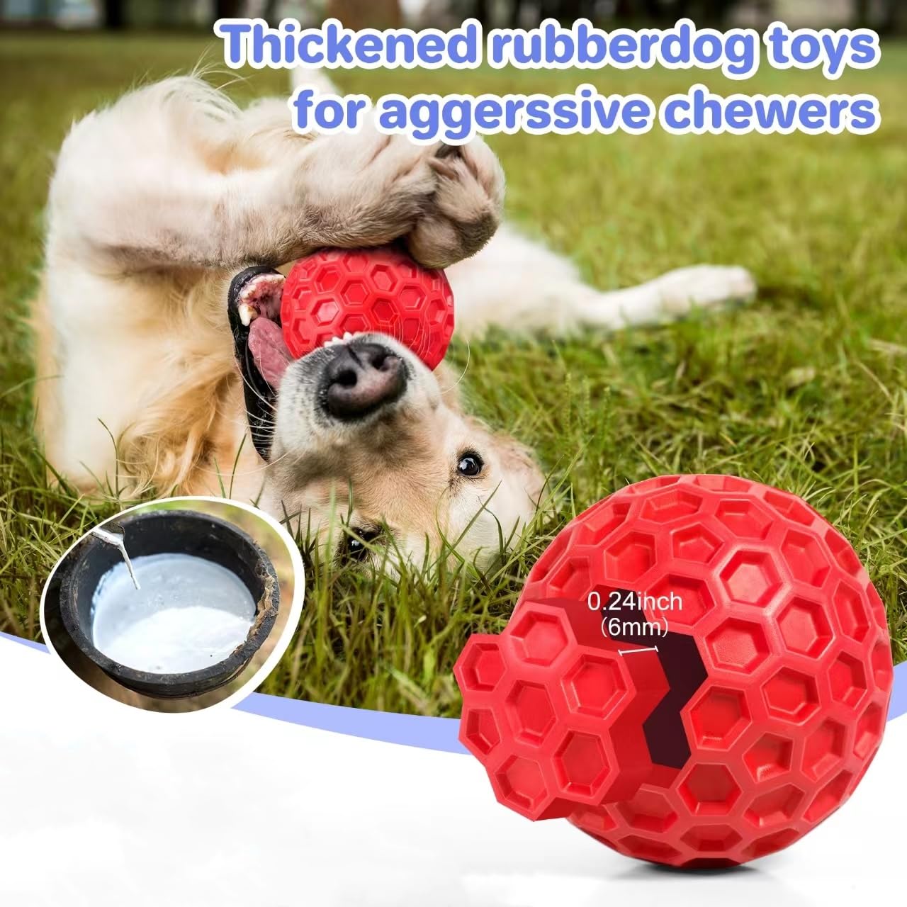 DISSKNIC floating dog ball water toy encourages fetch and training in pools.