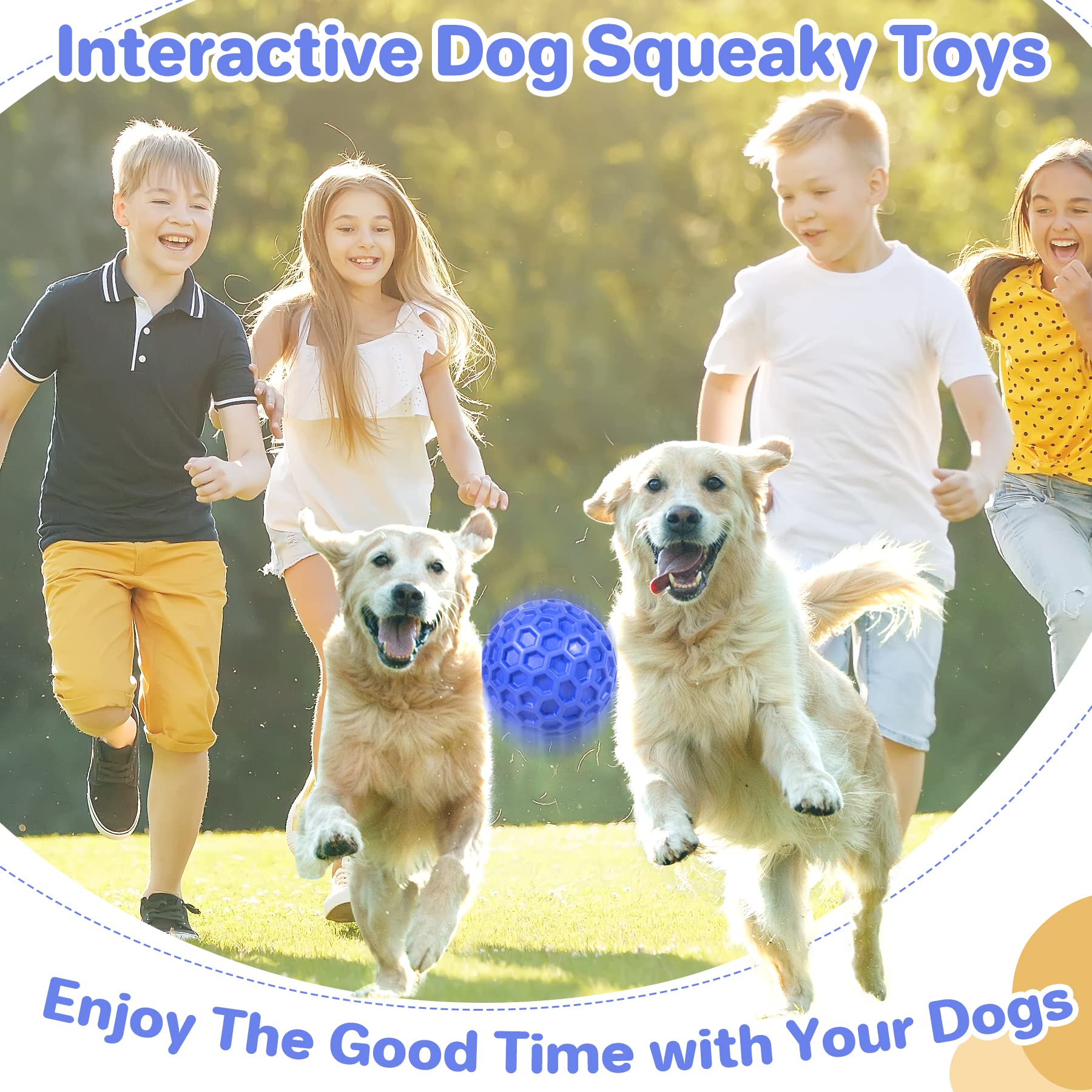 DISSKNIC Indestructible Squeaky Dog Ball stands up to tough chewers for extended fun