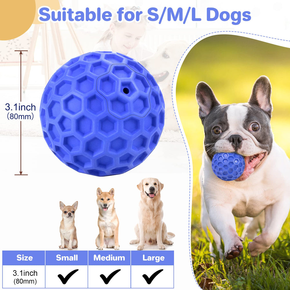 DISSKNIC Indestructible Squeaky Dog Ball in action promotes interactive play for large breeds