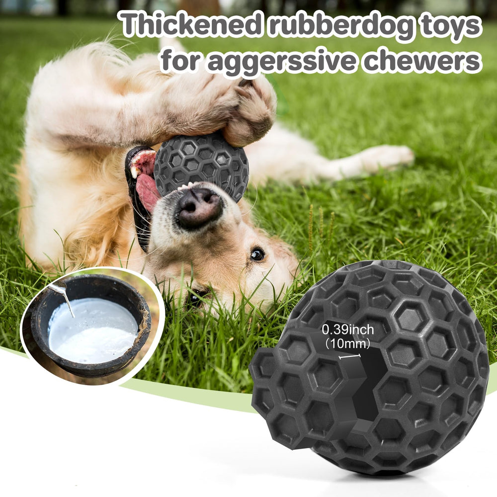 DISSKNIC Interactive Squeaky Ball designed for large breeds to withstand aggressive chewing