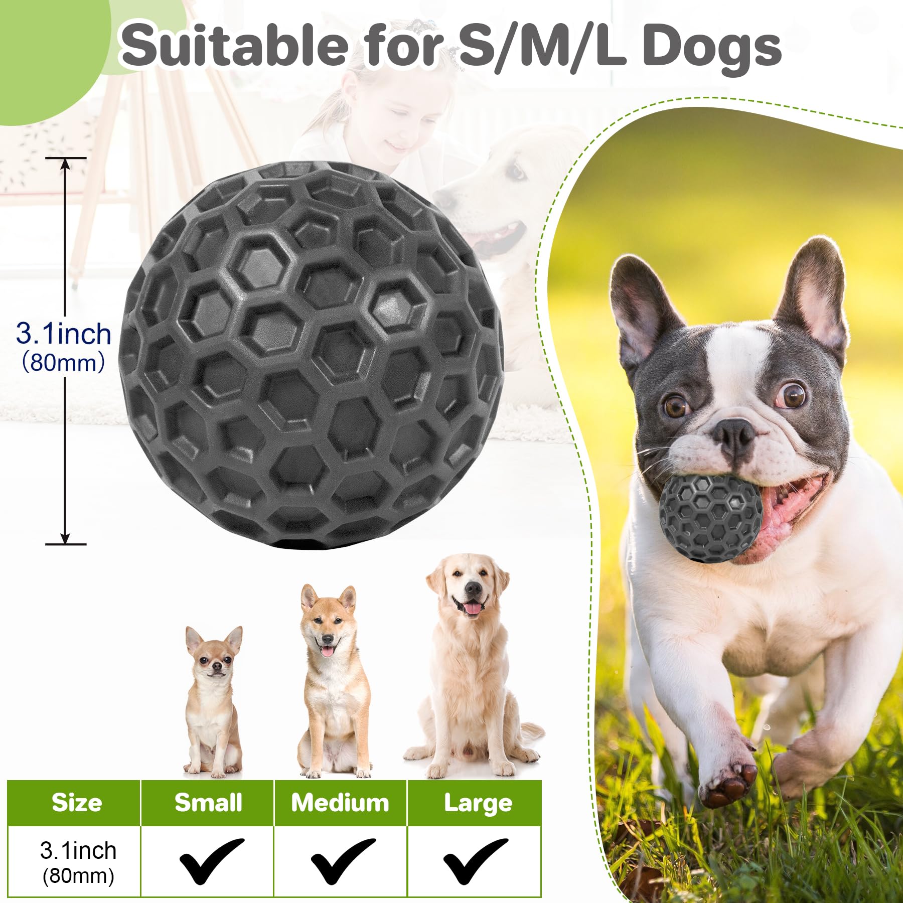 DISSKNIC Interactive Squeaky Ball emits a satisfying squeak to spark curiosity