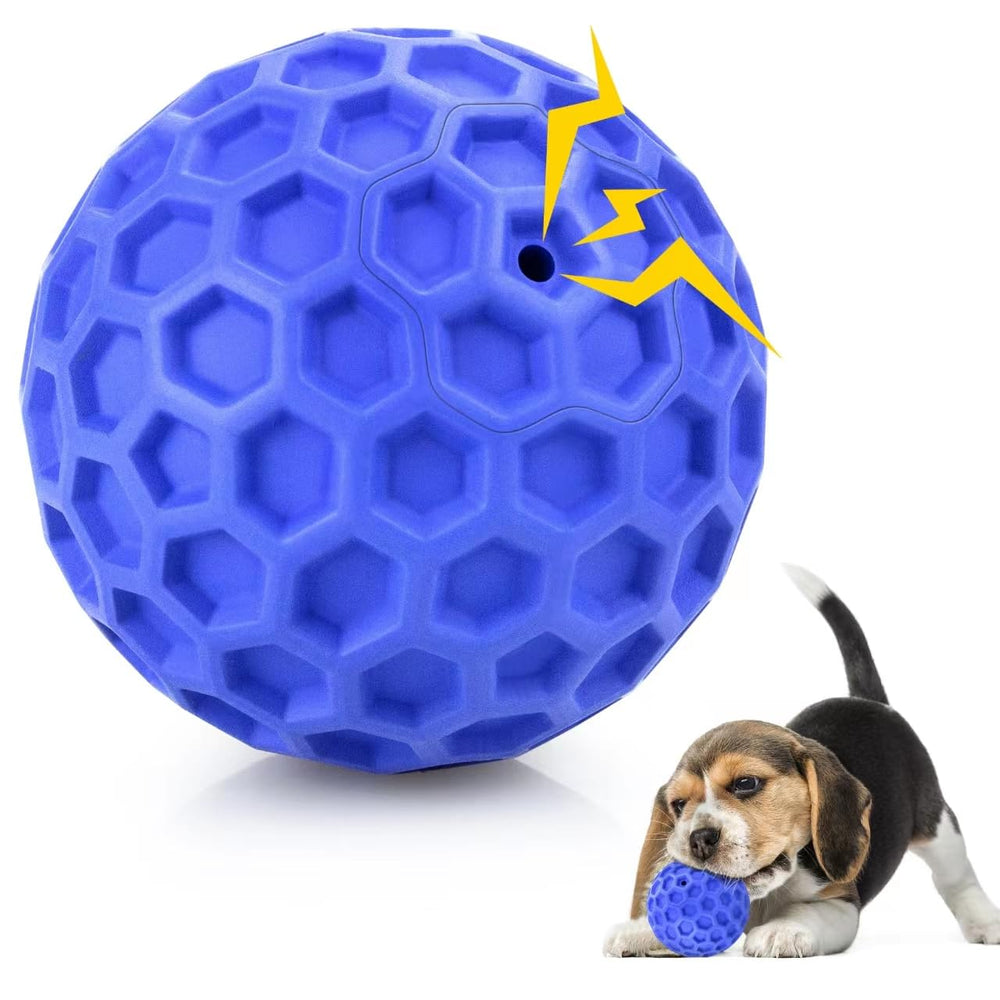DISSKNIC tough squeaky dog balls front view promoting active fetch and curiosity for small dogs