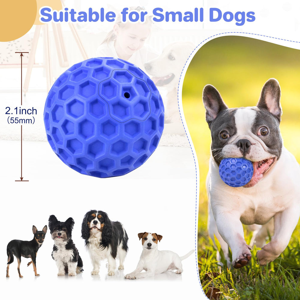 DISSKNIC tough squeaky dog balls pack shot highlighting durable chew toy for small breeds