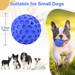 DISSKNIC tough squeaky dog balls pack shot highlighting durable chew toy for small breeds