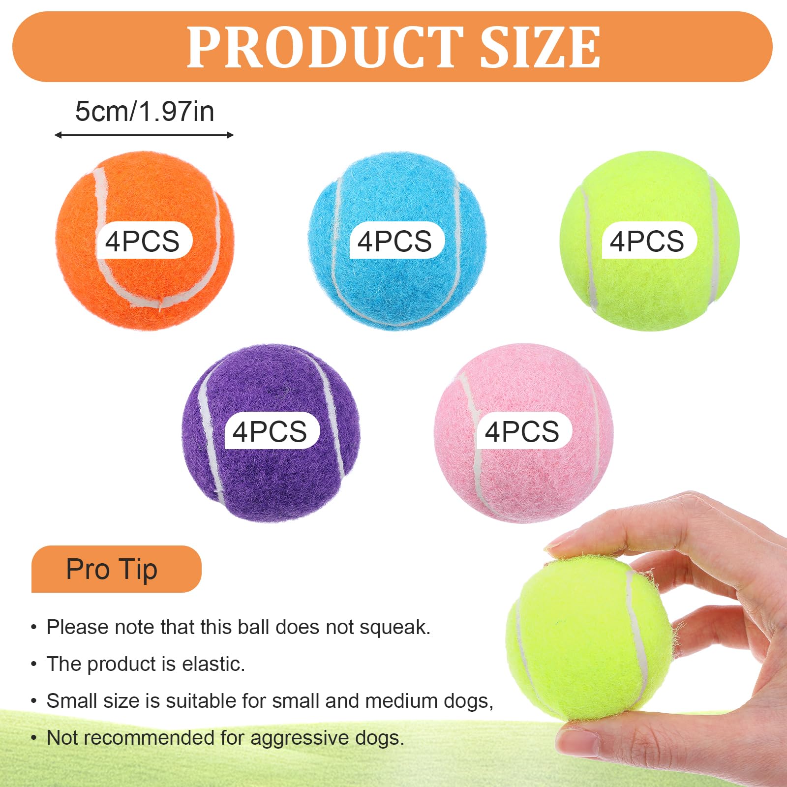 DIVINA VITAE 2-inch size balls fit dog ball launchers for easy games