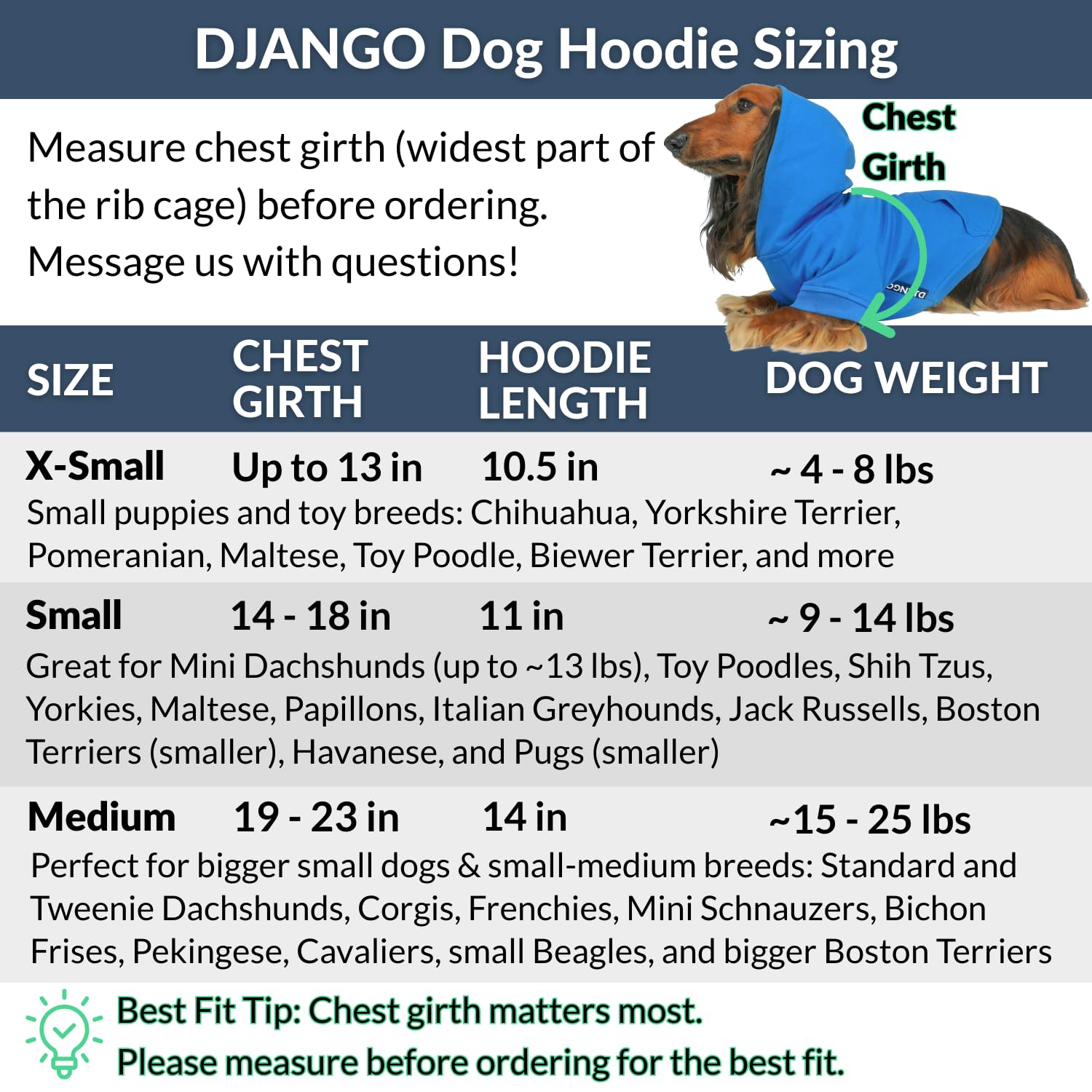 DJANGO dog hoodie alpine blue product shot highlights cozy everyday wear.