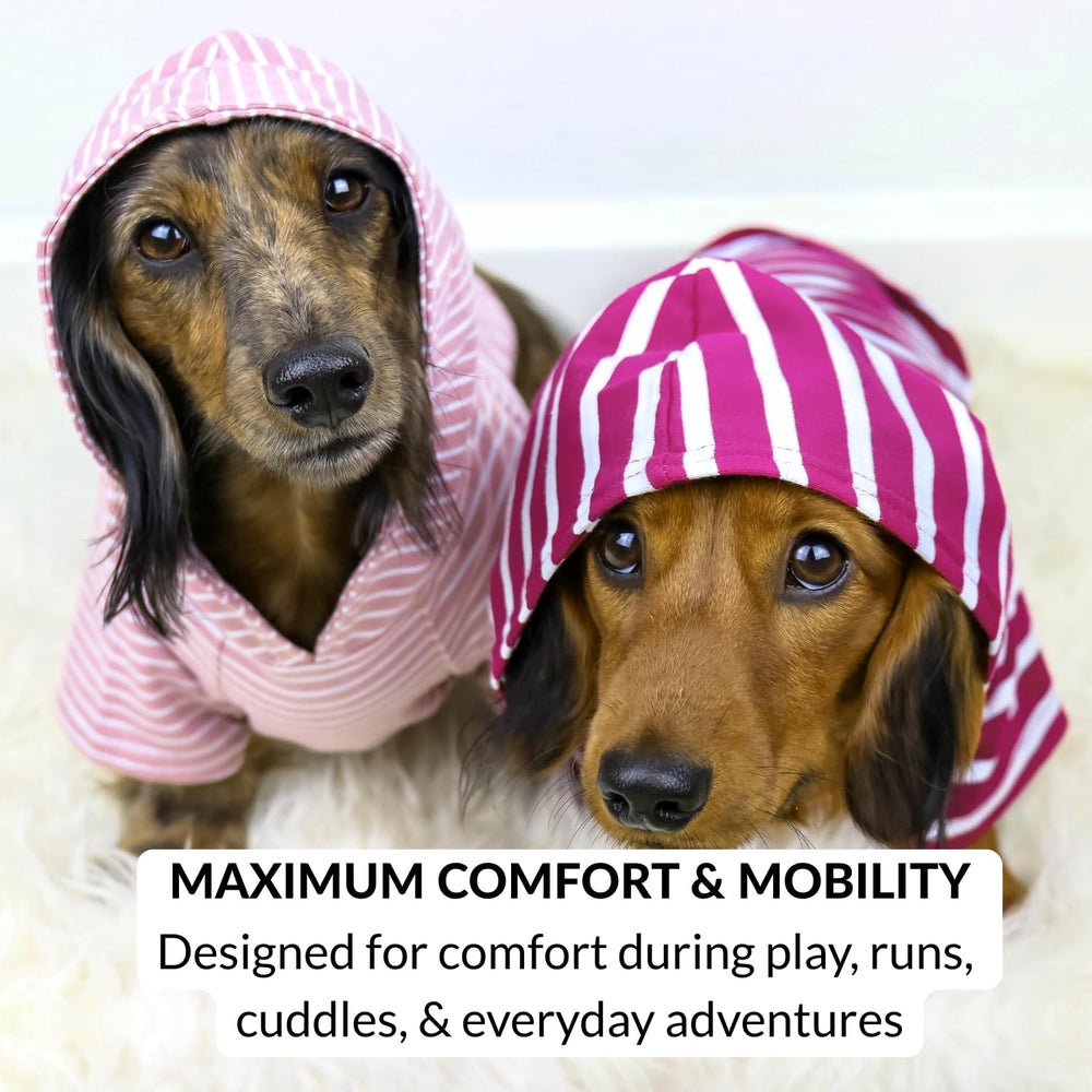 DJANGO dog hoodie with elastic waistband for secure, flexible fit.