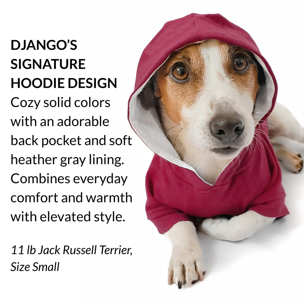 DJANGO dog hoodie elastic waistband ensures secure fit during activity