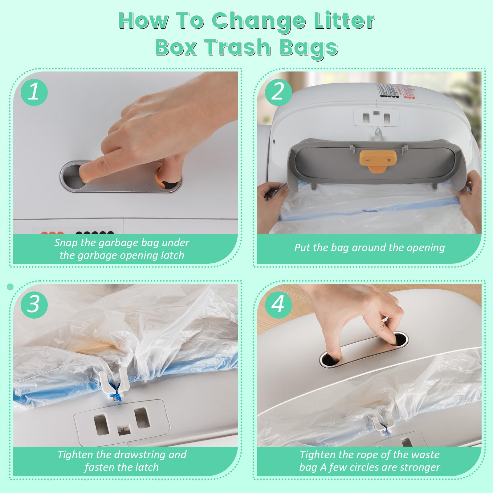 DJDUCK 65-liter litter space shows roomy area for cats up to 20 pounds.