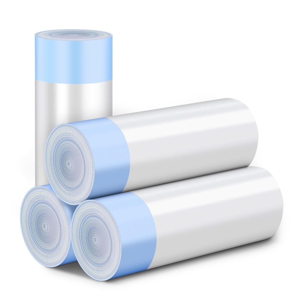 DJDUCK waste bag packs image displays four-roll supply for easy long-term use.