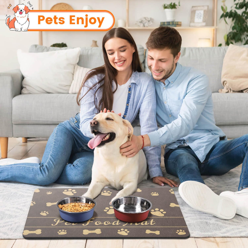 DK177 Pet Feeding Mat 20x12 size fits bowls and water dishes.