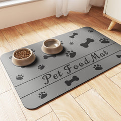 DK177 pet feeding mat absorbent close-up showing spill control benefits