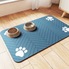DK177 Pet Feeding Mat absorbent surface catching spills for clean floors