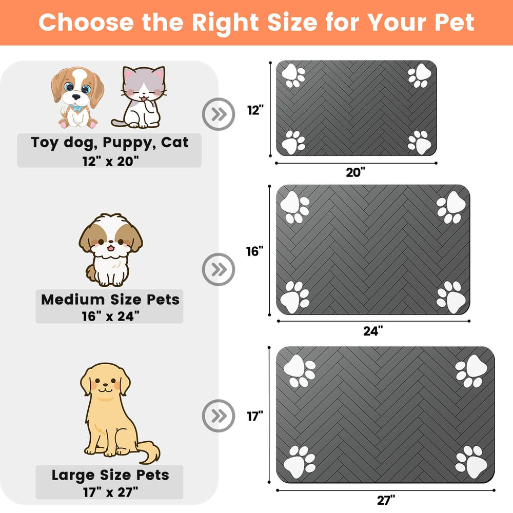 DK177 Pet Feeding Mat cat-dog use offers durable, pet-friendly feeding zone.
