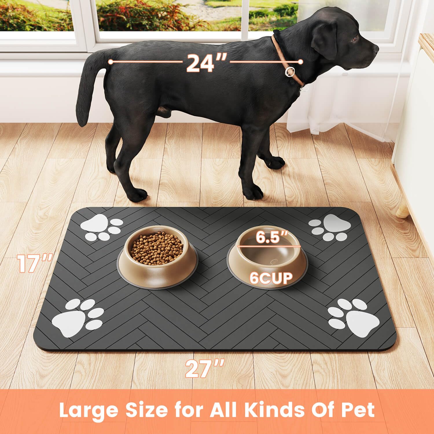 DK177 Versatile mat suitable for cats and dogs feeding times