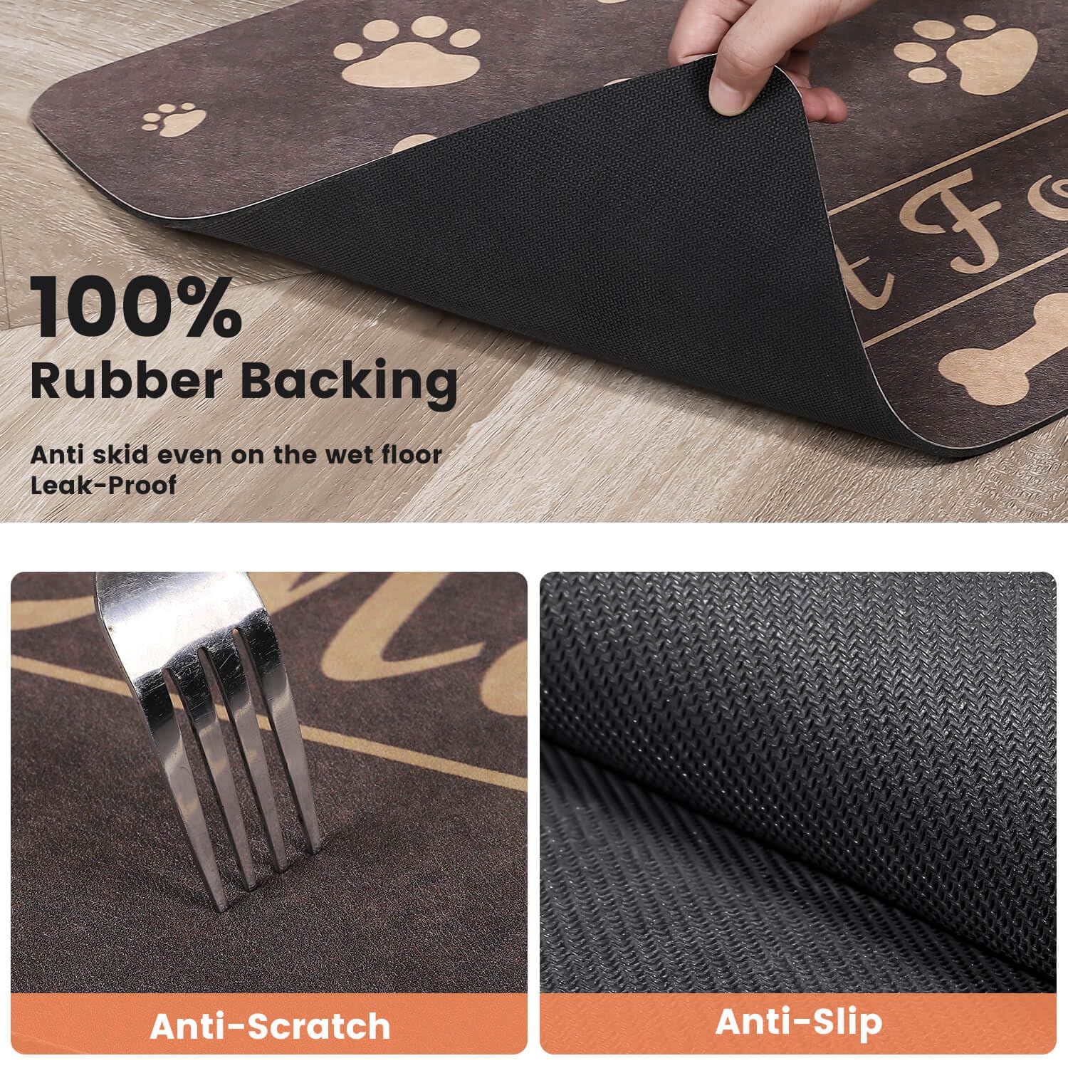 DK177 Pet Feeding Mat versatile for dogs and cats during meals.