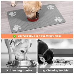 DK177 pet feeding mat easy-clean surface for quick mess wipe-down