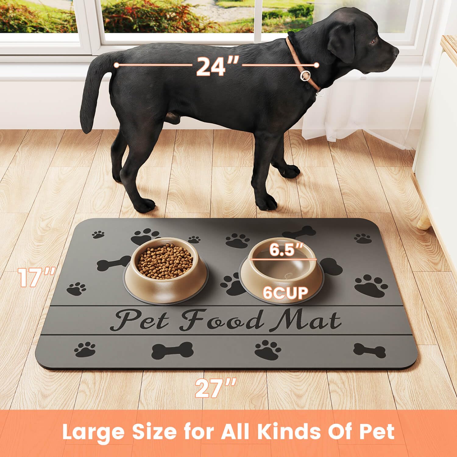 DK177 pet feeding mat durable and tear-resistant for long-lasting pet use.