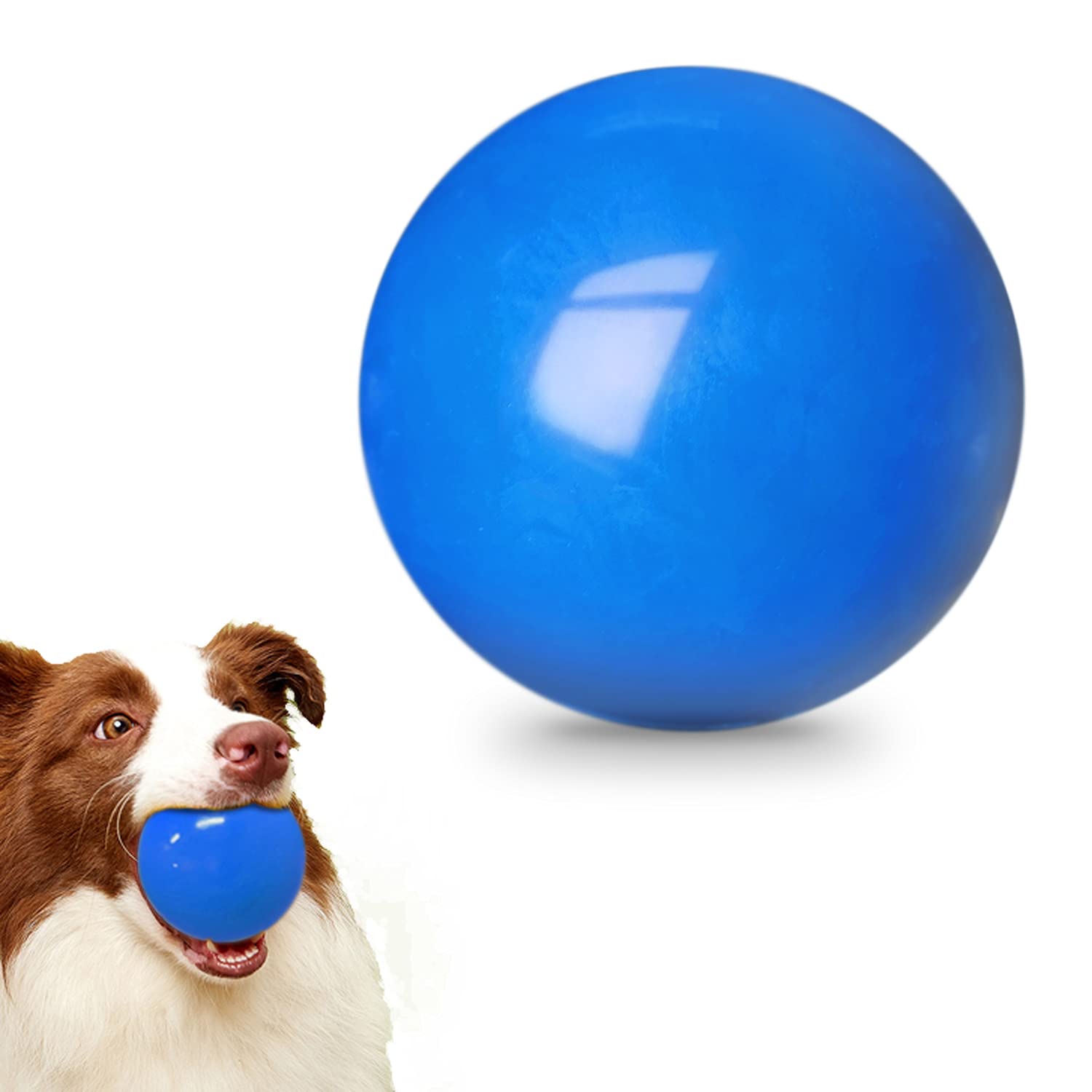 DLDER indestructible dog ball solid rubber for training and chew sessions.