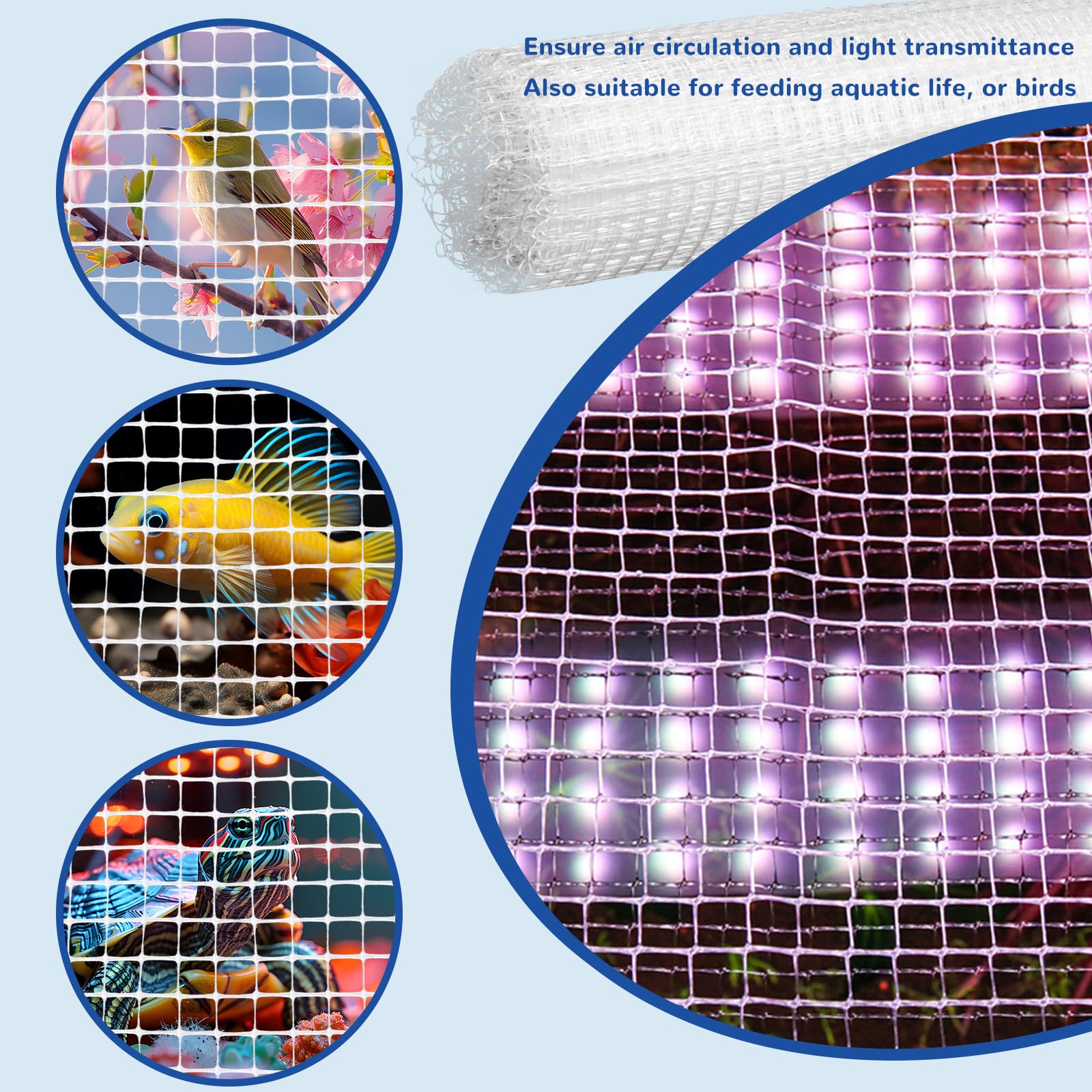 DLOnline mesh netting easy installation into aquarium top cover.