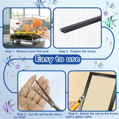 DLOnline clear mesh netting used as aquarium lid for 5 to 75 gallon tanks.