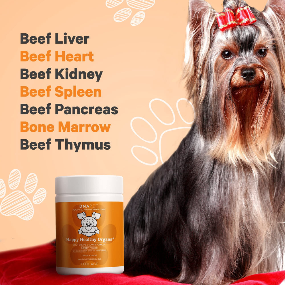 DNA PET grass-fed kidney pieces emphasize minerals like selenium and iron.