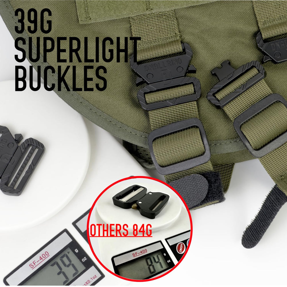 Dnallrino service dog vest 39g metal buckles add lightweight durability
