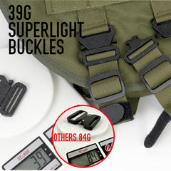 Dnallrino service dog vest 39g metal buckles add lightweight durability