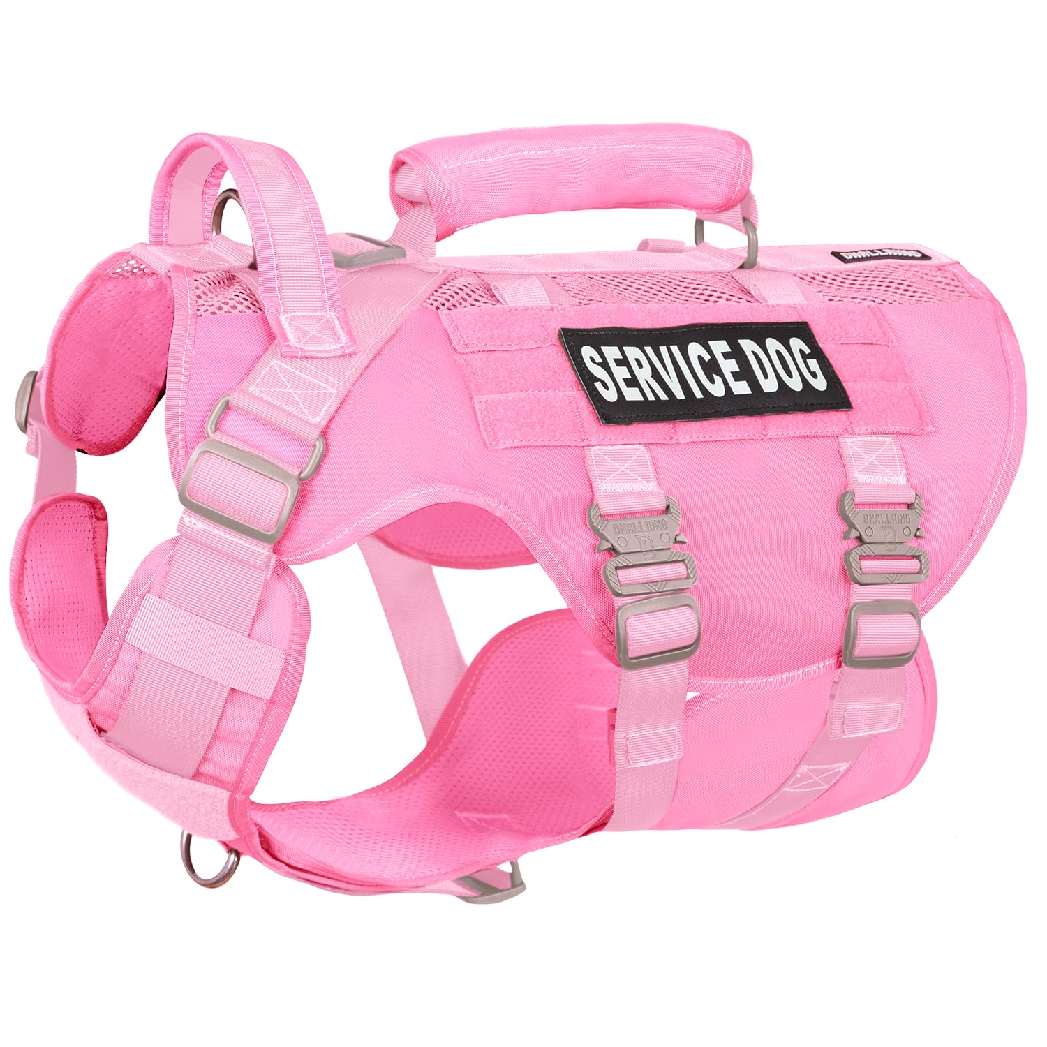 Dnallrino service dog vest large dog mesh breathable front view enhances comfort